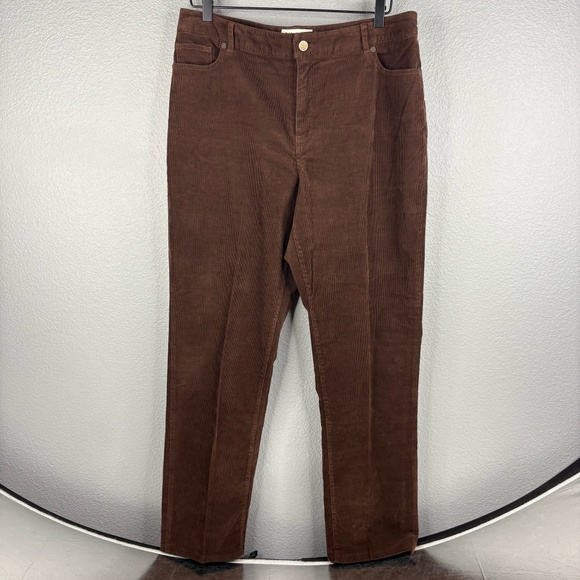 Coldwater Creek Chocolate Brown Corduroy Pants - Picture 1 of 7